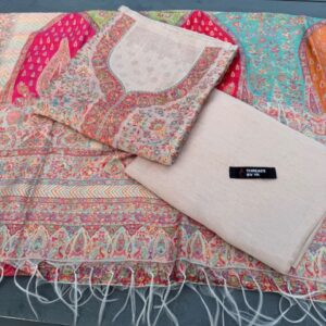 Anmol (precious) - Regal loom 3pc Kashmiri suit (unstiched) 000302