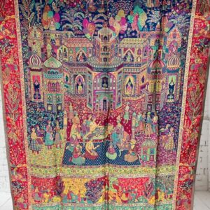 Darbar Manzar (Royal Spectacle) -Kani Woven Silk Shawl 000231